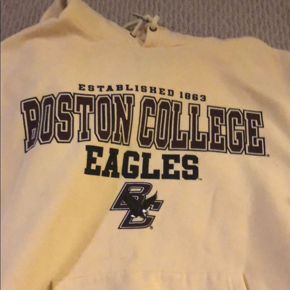 boston college hooded sweatshirt. barely worn.